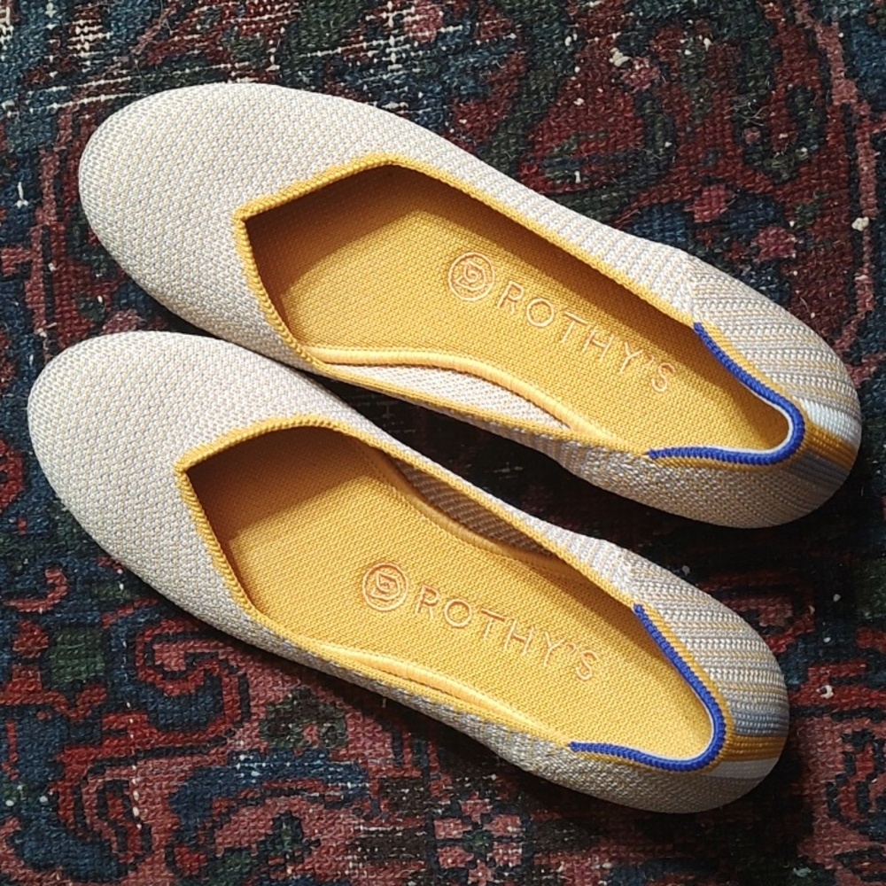 Rothy's Size 8 Yellow Ballet Flats